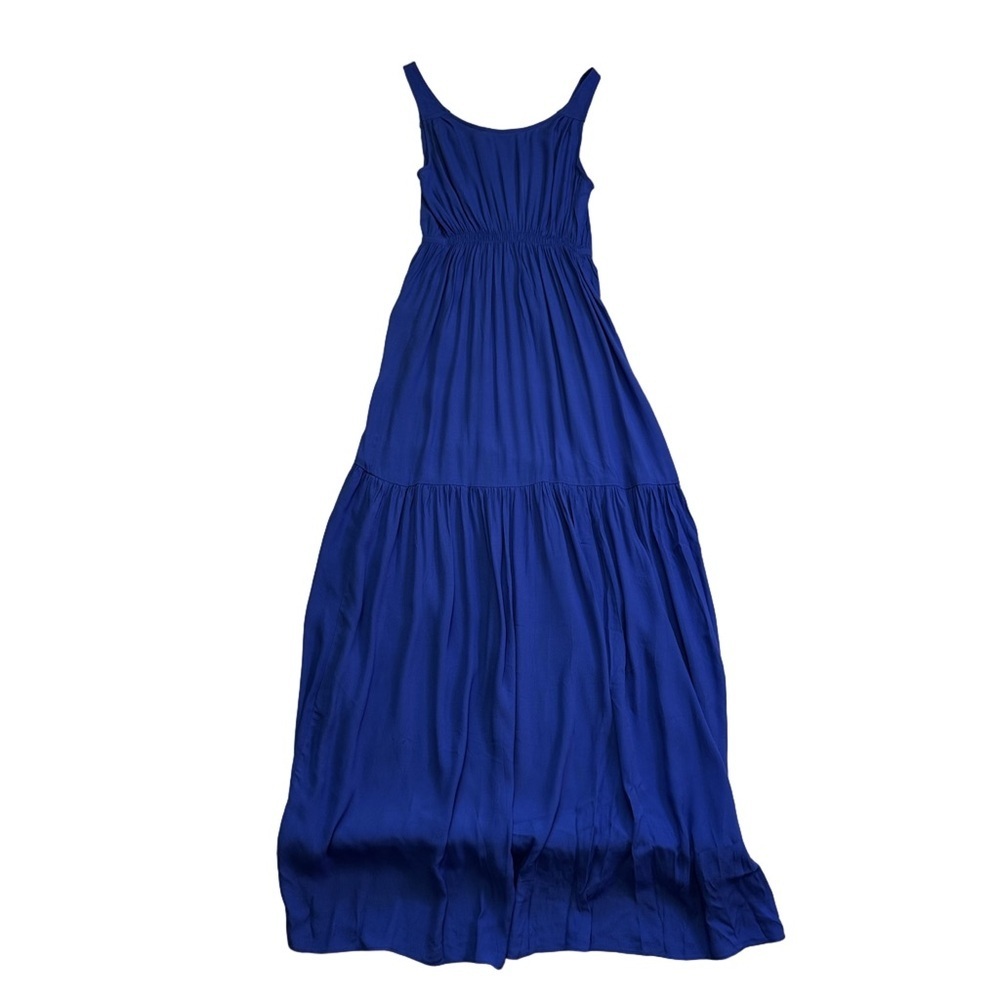 gf by geren ford Cobalt Blue Maxi Dress Size XS High Low Hem Tiered Skirt NWOT - Picture 6 of 9